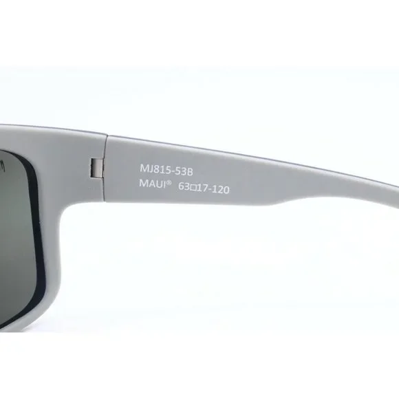 Maui Jim Southern Cross MJ 815-53B Wrap Sunglasses Gray Polarized Lens 63mm (B)
